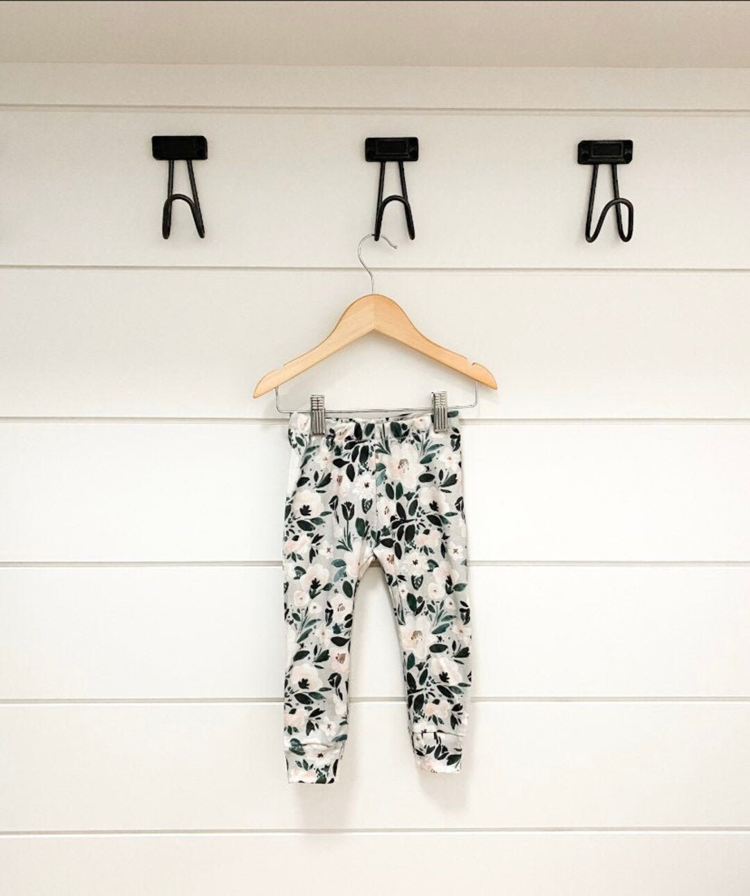 ORGANIC Floral Baby Leggings Baby Girl Leggings Spring Etsy