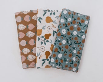 Reusable Paper Towel: Pears + Strawberry, Eco Stocking Stuffer for the home, Gift under 20 for Gardener, Secret Santa for Women