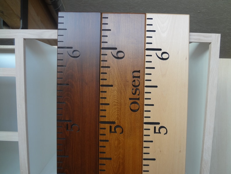engraved life size growth ruler premium solid beech giant