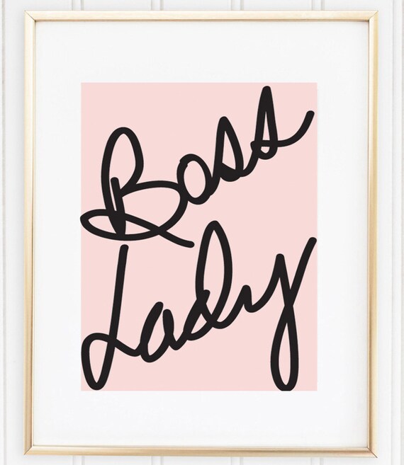 Jefe Senora Glam Impresion Arte Motivacional Para Oficina Etsy