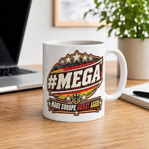 Germany Mug, Make Europe Great Again Coffee Cup, Deutschland Gift, Funny Political 11oz Ceramic Mug, German Flag Gift, Banter Mug