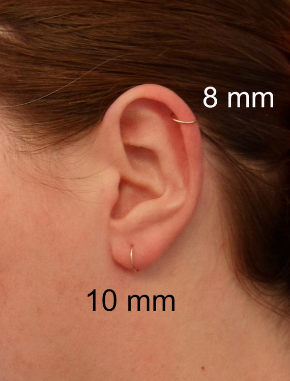 Ear Cuff En Or Rose Minimaliste - Faux Piercing à Clip - Pour Femmes - Diamètre 18 Mm - 10