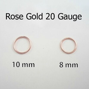 Rose Gold Hoop Earring Cartilage Tragus Helix Eyebrow Nose Ring Small Tiny Catchless Seamless Little Sleeper Hypoallergenic. image 3