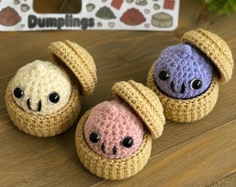 Viral No-Sew Dumpling Plush Crochet Pattern & Steamer | Beginner Amigurumi Food Tutorial | Kawaii Toy