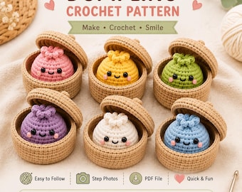 Haakpatroon voor een dumpling – Kawaii Amigurumi pluche speelgoed zonder naaien (PDF)