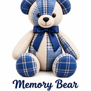 Memory Bear Sewing Pattern PDF – Teddy Bear Sewing Plush Pattern, Printable Keepsake Bear ,Stuffed Animal Sewing Pattern, Digital Download