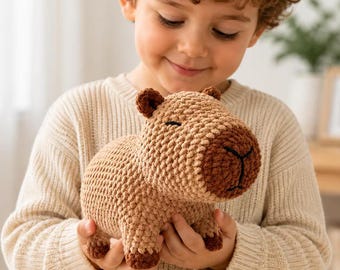 Capybara Crochet Pattern PDF – Easy Amigurumi Plushie Tutorial (Digital Download)