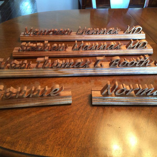 Personalized Name Plate, Desk Name Plate,  Wooden name sign,  Last name sign,