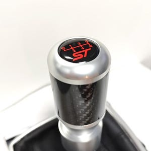 Chrome Carbon Fiber Aluminum 6-Speed Shift Gear Knob for FOCUS FIESTA ST mk3 mk4