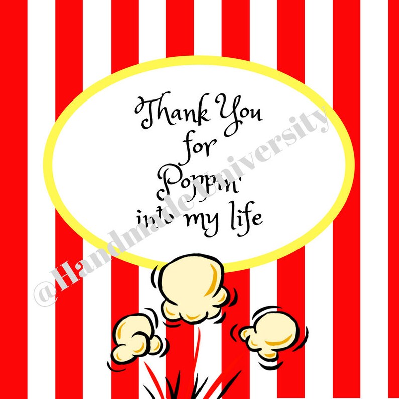Printable Popcorn Tag Recognition | Etsy