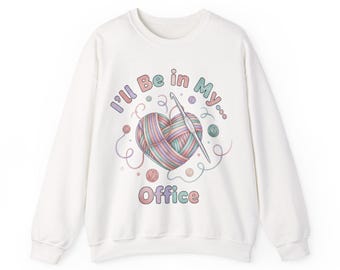 Cozy Crafter Crewneck Sweatshirt for Yarn Lovers, Crochet Nights, Creative Weekends