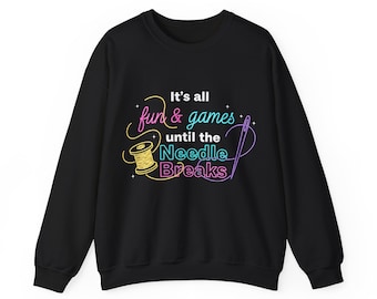 Funny Sewing Sweatshirt Bobbin Humor, Crafter Crewneck for Makers