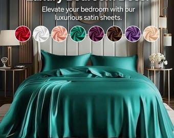 King Size Silk Flat Bedsheet | Smooth, Soft, Elegant Bedroom Decor