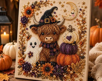 Kit de arte de perlas de fantasmas de Halloween para adultos, kit de manualidades de pintura de perlas DIY, ideal para principiantes, decoración de pared con arte de diamantes de perlas de Halloween