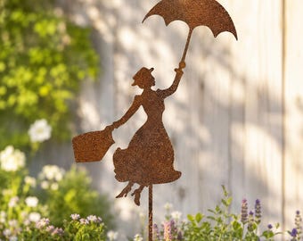 Decoración de jardín: silueta de Mary Poppins