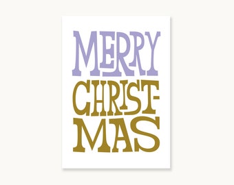 POSTCARD "Merry Christmas/gold"