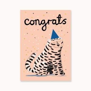 POSTAL "Felicidades Gato"