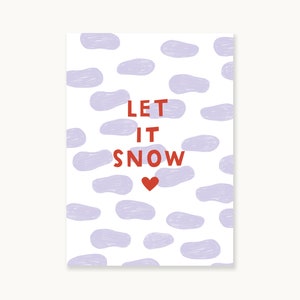 CARTE POSTALE « Qu'il neige »