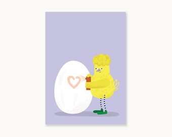 CARTE POSTALE « Poulet »