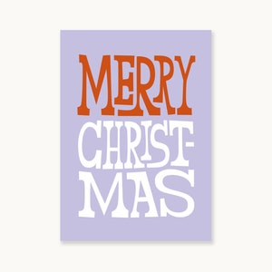CARTE POSTALE « Joyeux Noël/lilas »