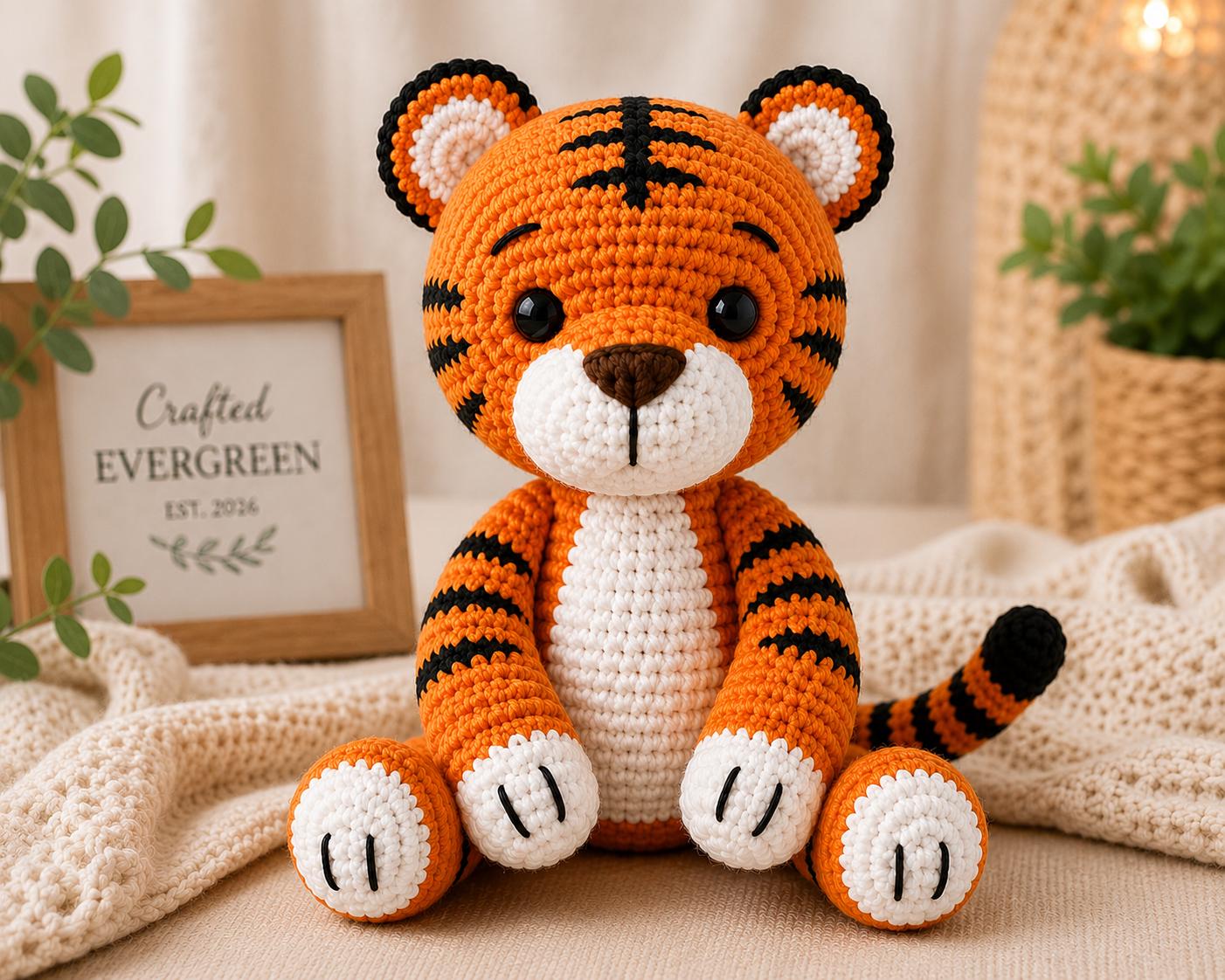 30 Tiger Crochet Patterns: Realistic, Cute, and Giftable Designs for Every Crocheter 33 Beginner Friendly Amigurumi Tiger Crochet Pattern