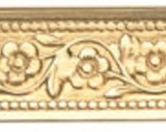 Flower Chain Patterned Brass Wire 3 Foot Package 8mm Wide