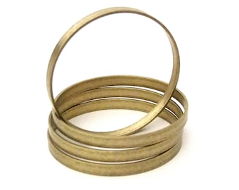 Brass Flat Bracelet Bangle Blanks 1/4 in. x 2 5/8 In. Dia. Pkg Of 4