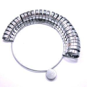 Wide Band Finger Gauge Set Sizes 1 thru 15 Including Half Sizes  SALE