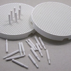 2 Pack Of Honeycomb Ceramic Soldering Blocks With Ceramic Pins