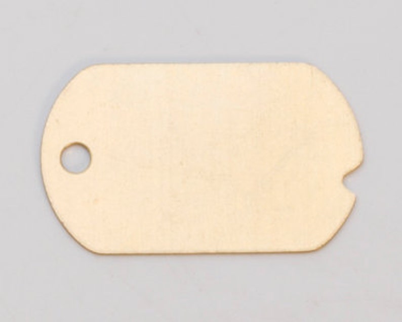 Brass Blanks Dog Tag With Hole 11/4 X 11/16 24ga Etsy