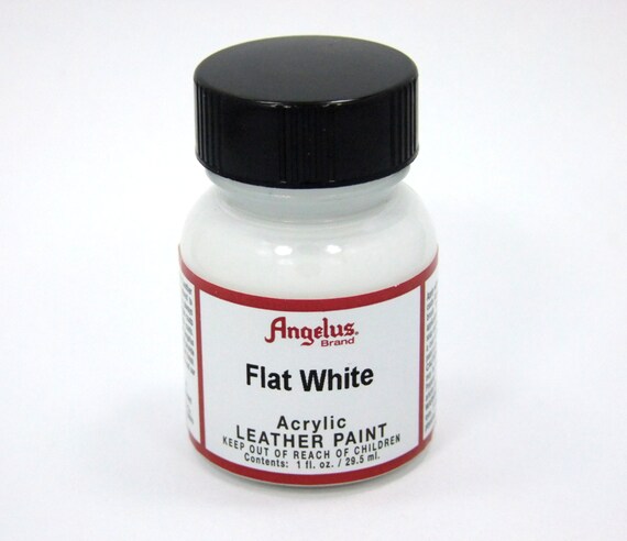 angelus flat white acrylic leather paint