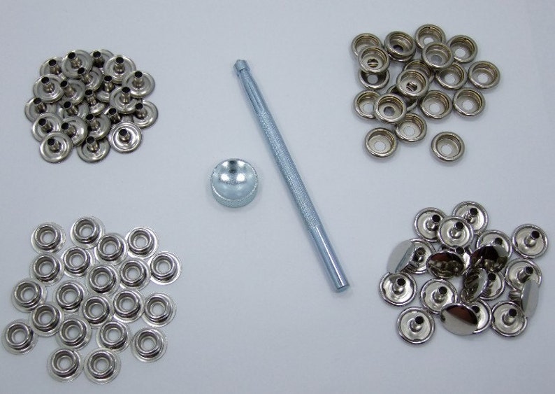 Heavy Duty Snap Fastener Kit With 20 Snaps And Setting Tool Etsy