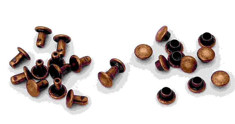 6mm Diameter Antique Copper Plated Compression Rivets Package of 12 ...