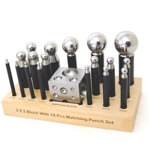 Premium 20 Piece Dapping And Forming Set With Matching Punches & Block  SALE