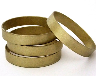 Brass Flat Bracelet Bangle Blanks 3/8 in. x 2 5/8 In. Dia. Pkg Of 4