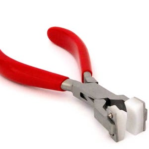 Bracelet Bending-Forming Pliers With Nylon Jaws Blue Handles