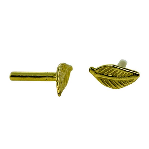 Brass Solid Rivet Feather Design Pkg von 10 Great for Crafting Needs