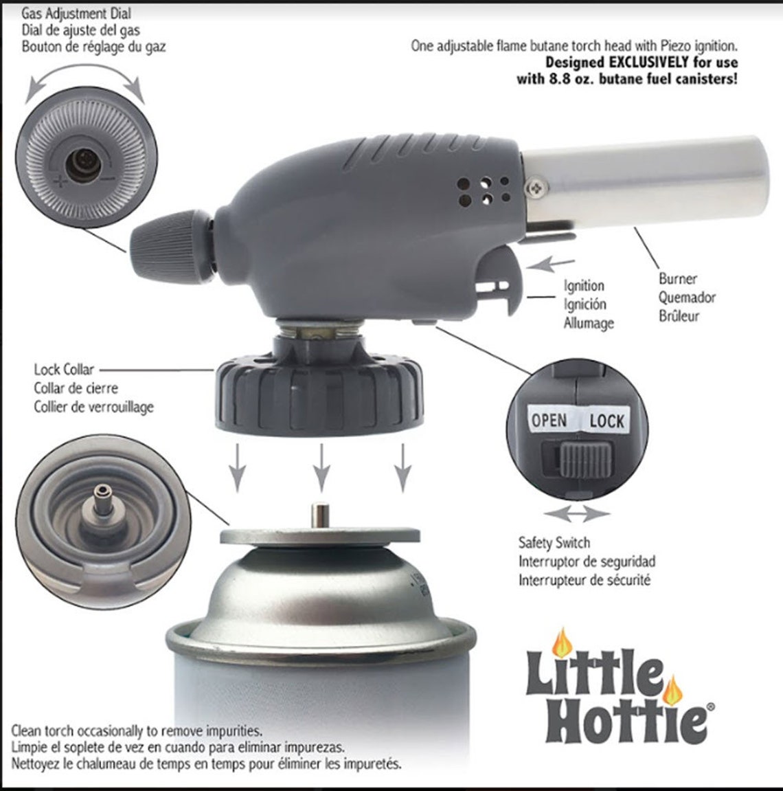 Heavy Duty Butane Torch Head for 8oz Canisters - Etsy