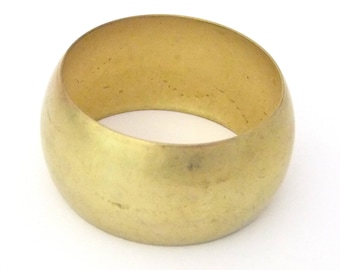 Raw Brass Domed Bracelet Bangle Blank 1.5 inch  Package Of 2