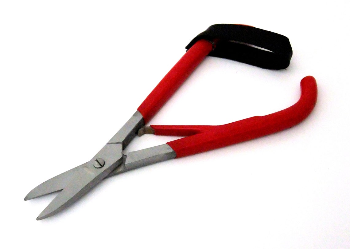7 Inch Crafters/jewelers Metal Shears Straight With Strap Etsy