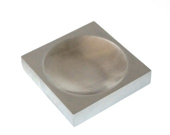 4" Double Sided Steel Dapping Bench Block With Large Sphere Impression