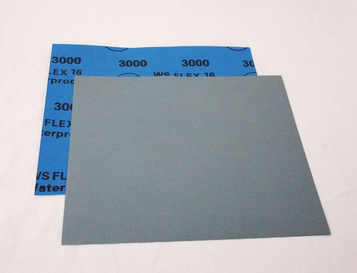 3000 Grit Wet / Dry Sand Paper 9x11 Sheets Package of 10 SALE Etsy