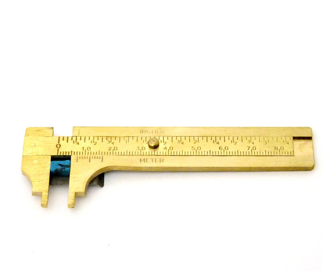 Brass Slide Vernier Gauge 100mm X 0.01mm With Stone Rest Etsy