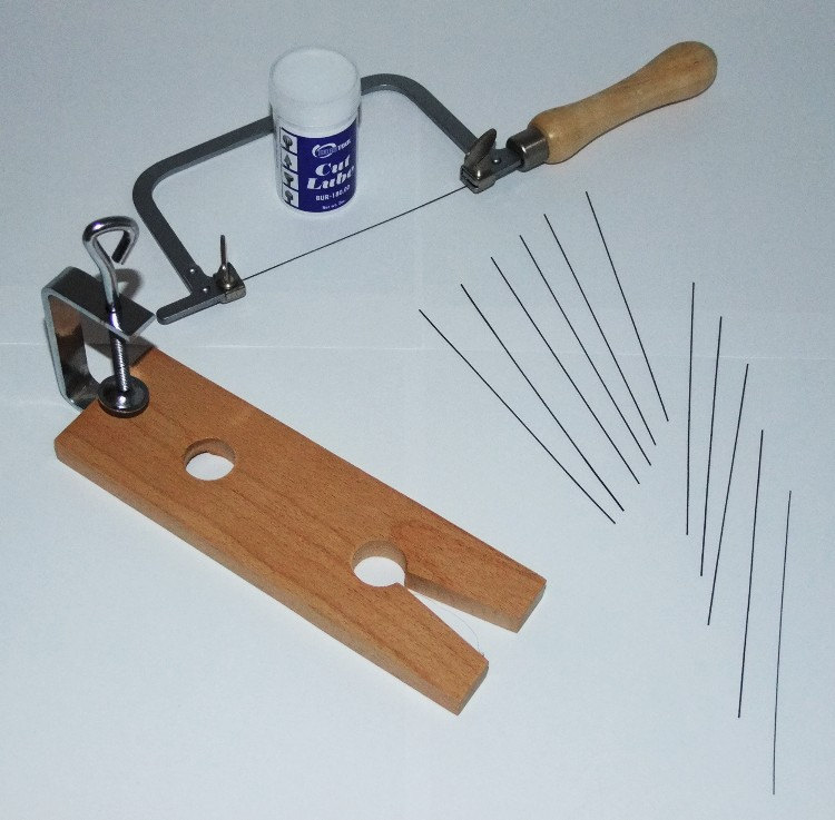 Jewelers Or Crafters Saw Kit With Twelve Blades , Cutting Lube & Vise