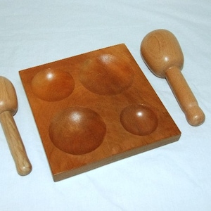 Large Dapping Set, 4 Groove Block And 2 Large Dapping Mallets  SALE