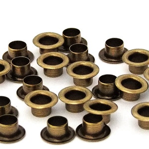 1/4 Inch Diameter Antique Brass Plated Eyelets Package of 24 SALE