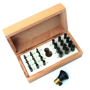 Jewelers 24 Round Bezel Punch Set Stone Setting Ring Setting Jeweler Tool SALE