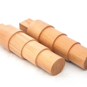 2 Pack Oval And Round  Wood Stepped 10 Inch Bracelet Mandrels With Tang  SALE