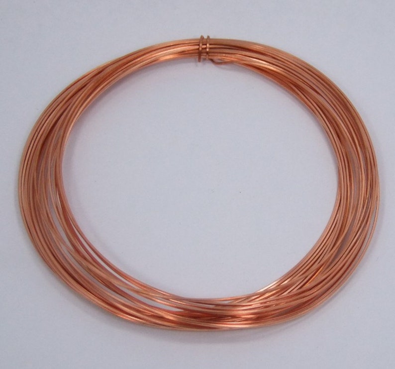 Square Dead Soft 22 GA Copper Crafters and Jewelry Makers Wire 25 Feet image 1