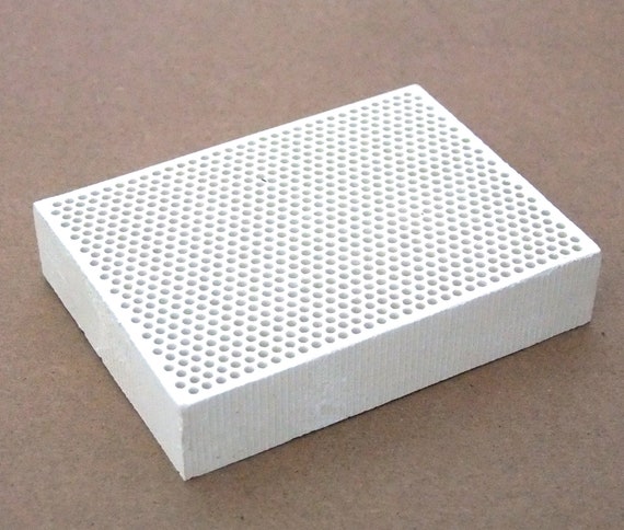 Small Sized Honeycomb Ceramic Soldering Block 4 by 3 Inch 